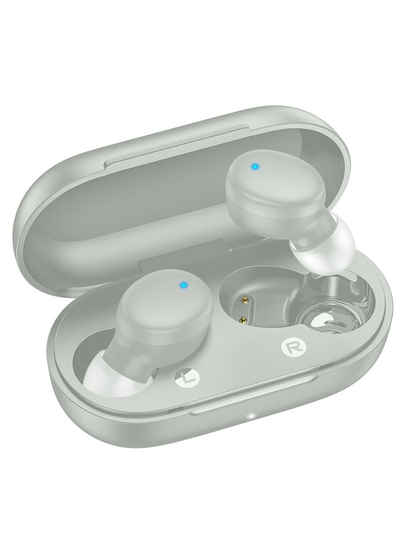 lekikpo Lekikpo Wireless Earbuds Bluetooth 5.3 in Ear Buds Light-Weight Headphones,Deep Bass Sound,Built-in Mics Headset,Clear Calls Earphones for Sports Workout Light Green  - Image 1