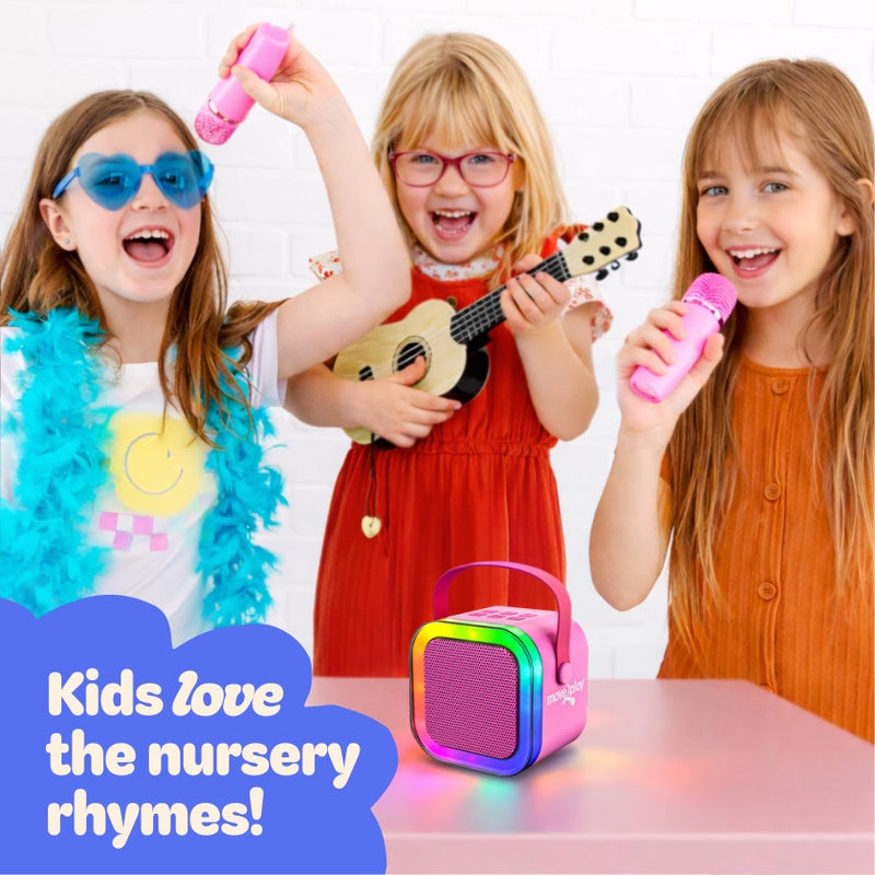 Move2Play, Karaoke Machine for Kids | Includes 20+ Kid Songs | 2 Microphones | Connect with Bluetooth | 3, 4, 5, 6, 7+ Year Old Gift | Toy for Girls, Boys, & Toddler | Birthday Present - Image 2