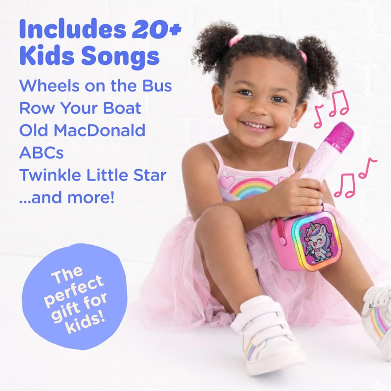 Move2Play, Karaoke Machine for Kids | Includes 20+ Kid Songs | 2 Microphones | Connect with Bluetooth | 3, 4, 5, 6, 7+ Year Old Gift | Toy for Girls, Boys, & Toddler | Birthday Present - Image 3