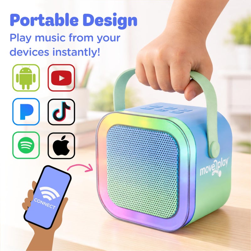 Move2Play, Karaoke Machine for Kids | Includes 20+ Kid Songs | 2 Microphones | Connect with Bluetooth | 3, 4, 5, 6, 7+ Year Old Gift | Toy for Girls, Boys, & Toddler | Birthday Present - Image 4