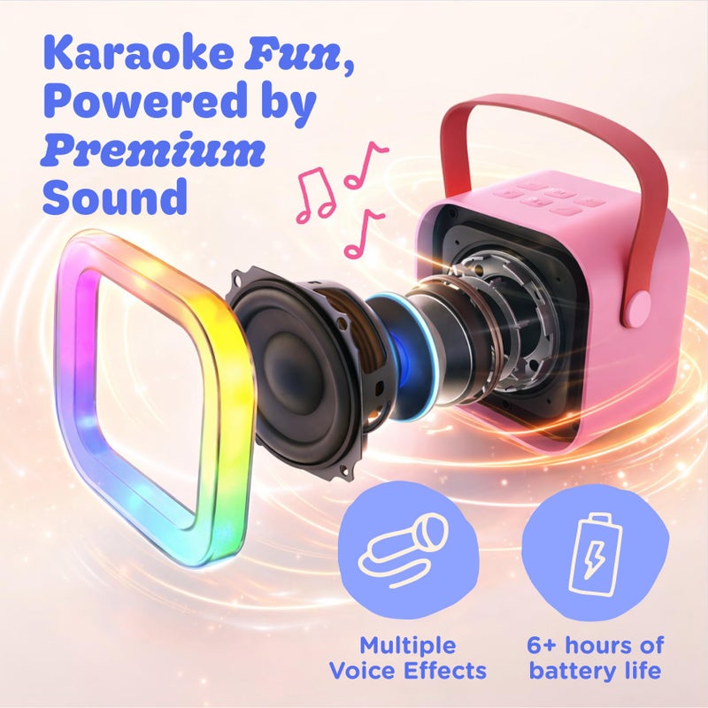 Move2Play, Karaoke Machine for Kids | Includes 20+ Kid Songs | 2 Microphones | Connect with Bluetooth | 3, 4, 5, 6, 7+ Year Old Gift | Toy for Girls, Boys, & Toddler | Birthday Present - Image 5