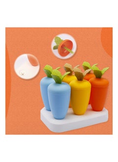Y&D Popsicle Molds, Reusable Easy Release Ice Pop Make Homemade Cream Make, for DIY Cartoon Shape, PBA Free, Cute Radish (6 PCS)  - Image 3