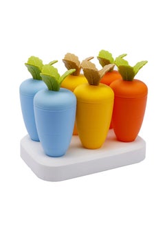 Y&D Popsicle Molds, Reusable Easy Release Ice Pop Make Homemade Cream Make, for DIY Cartoon Shape, PBA Free, Cute Radish (6 PCS)  - Image 1