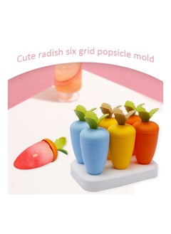 Y&D Popsicle Molds, Reusable Easy Release Ice Pop Make Homemade Cream Make, for DIY Cartoon Shape, PBA Free, Cute Radish (6 PCS)  - Image 5