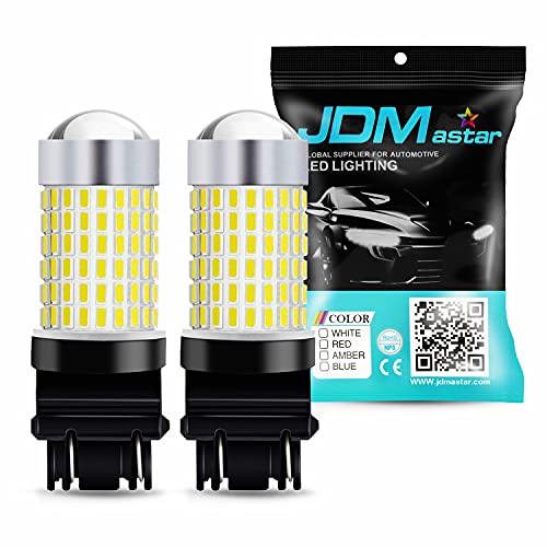 JDM ASTAR Extremely Bright 144-EX Chipsets 3056 3156 3057 3157 LED Bulbs with Projector for Backup Reverse Lights Only, Xenon White - Image 1