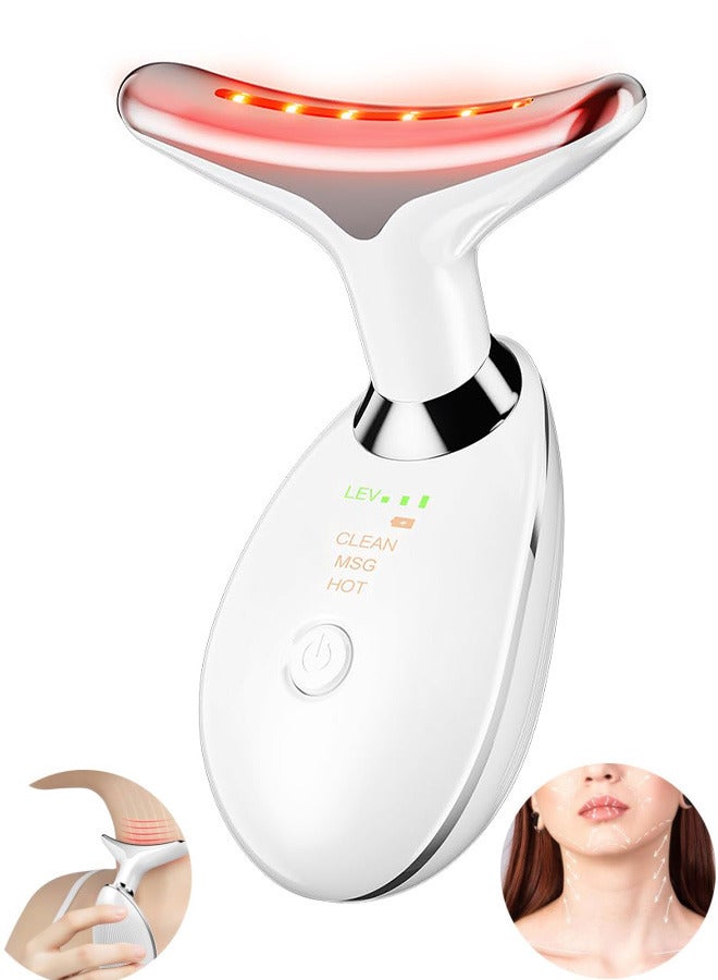 Loquat Face Massager, Face Beauty Device, Facial Lifting Therapy Machine EMS Face Massager Anti Wrinkle Skin Tightening Reduce Double Chin Skin Care Tools 7 Colour Modes - Image 1