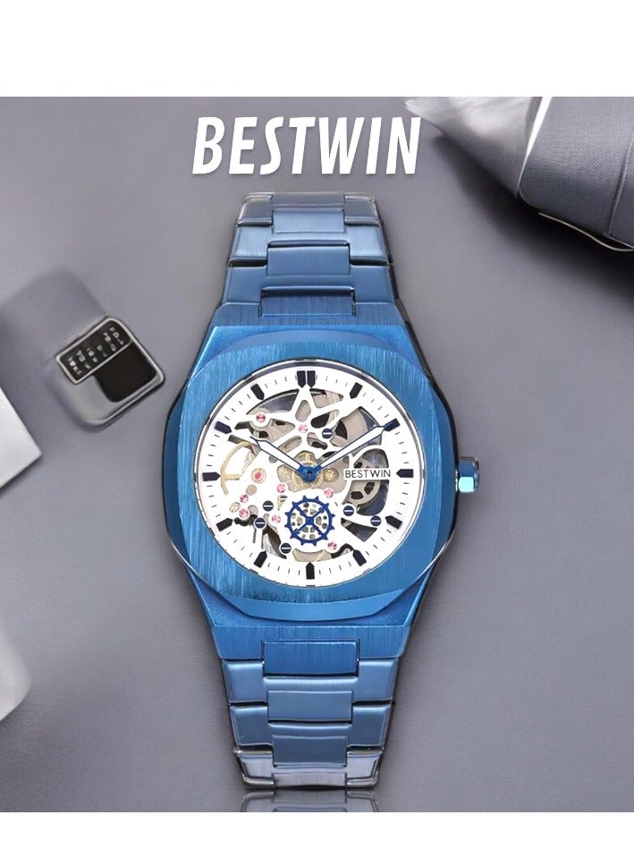 Bestwin Men's Quartz Watch High Quality Stainless Steel Band Life Waterproof Men's Watch B.W - Image 1