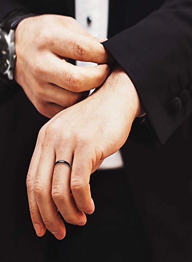 Silverline Jewelry Stainless Steel Comfort Fit Wedding Band Men 2mm Black Size 9 - Image 3