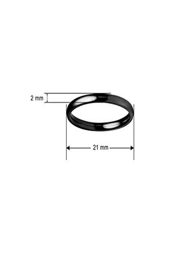 Silverline Jewelry Stainless Steel Comfort Fit Wedding Band Men 2mm Black Size 9 - Image 4