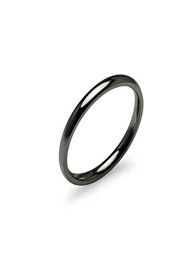 Silverline Jewelry Stainless Steel Comfort Fit Wedding Band Men 2mm Black Size 9 - Image 2