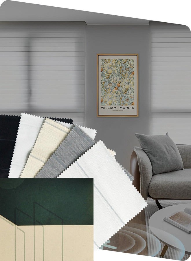 Yoolax Motorized Matter Shangri-la Shades, Motorized Blinds Light Filtering Shangri-la Blinds for Windows Smart Shades, Fabric Sample (Multicolor) - Image 1