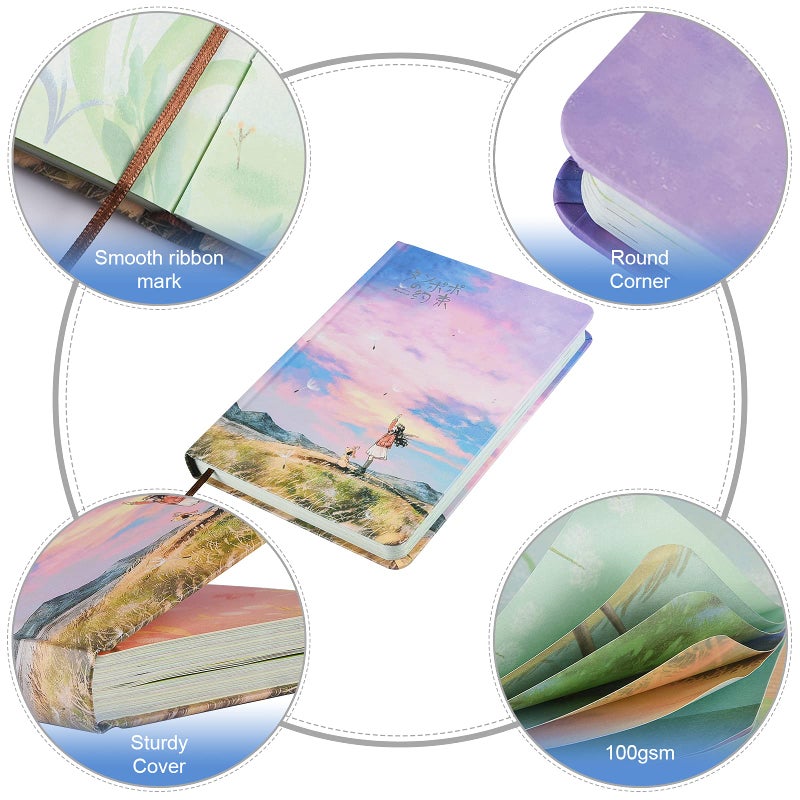 Asten Colorful Blank Journal, Writing Journal Notebook for Women, Hardcover Notepad Personal Dairy Journal to write in for Women Girl Gift, Ribbon Book Mark, 256 Pages Unlined (Hello, Future) - Image 3