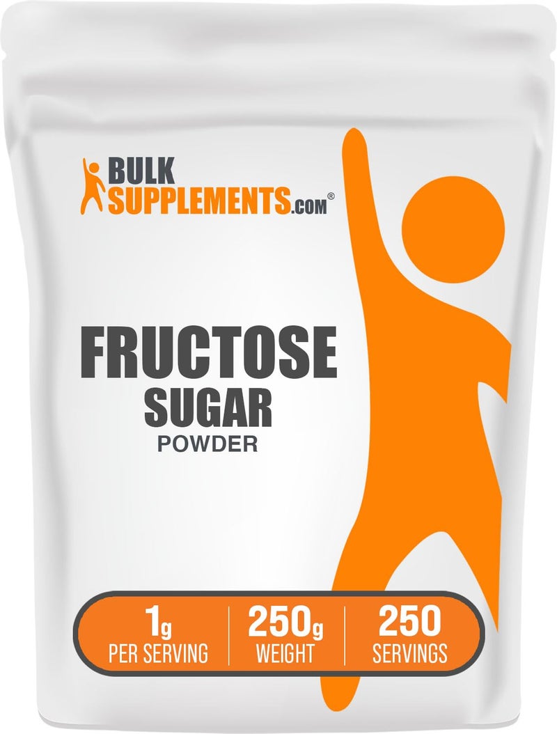 BulkSupplementscom Fructose Powder Fructose Sugar Zero Calorie Sweetener Food Grade Gluten Free 1g per Serving 250g 88 oz Pack of 1