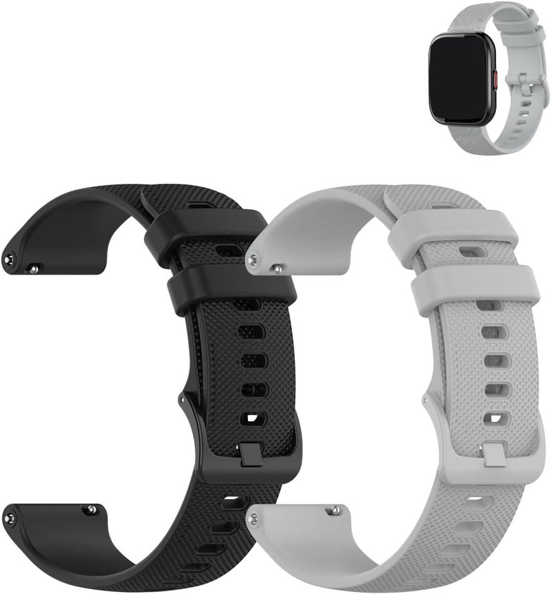 WUNIAK Compatible for P114 Smart Watch，Replacement New Soft Sport Silicone Waterproof Strap Wristbands for P114 - Image 2