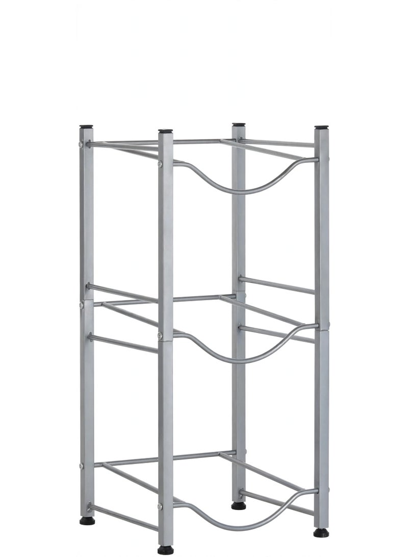 DubaiGallery 3Tier Water Stand Rack, Heavy-Duty Bucket Storage Rack – Multi-Level Household Organizer An ideal storage solution for keeping buckets, water containers, bottles, and utility items arranged neatly. The multi-level design maximizes available space and offers easy access, making it useful for homes, kitchens, laundry areas, balconies, garages, and utility spaces. - Image 3
