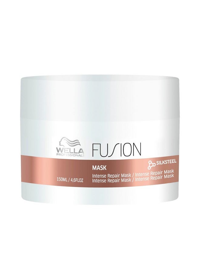 Wella Professionals Fusion Intense Repair Hair Mask For Damaged Hair 150 Ml Dry Damaged Hair Treatment With Silk Amino Acids To Strengthen Hair Against Breakage  - Image 1