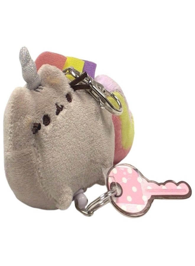 GUND Pusheen the Cat Pusheenicorn Retractable Key Holder, Unicorn Plush Keychain For Ages 8 and Up, 3” - Image 2