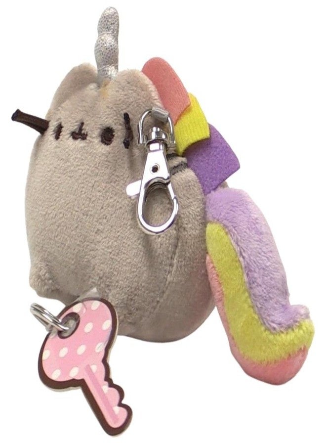 GUND Pusheen the Cat Pusheenicorn Retractable Key Holder, Unicorn Plush Keychain For Ages 8 and Up, 3” - Image 3