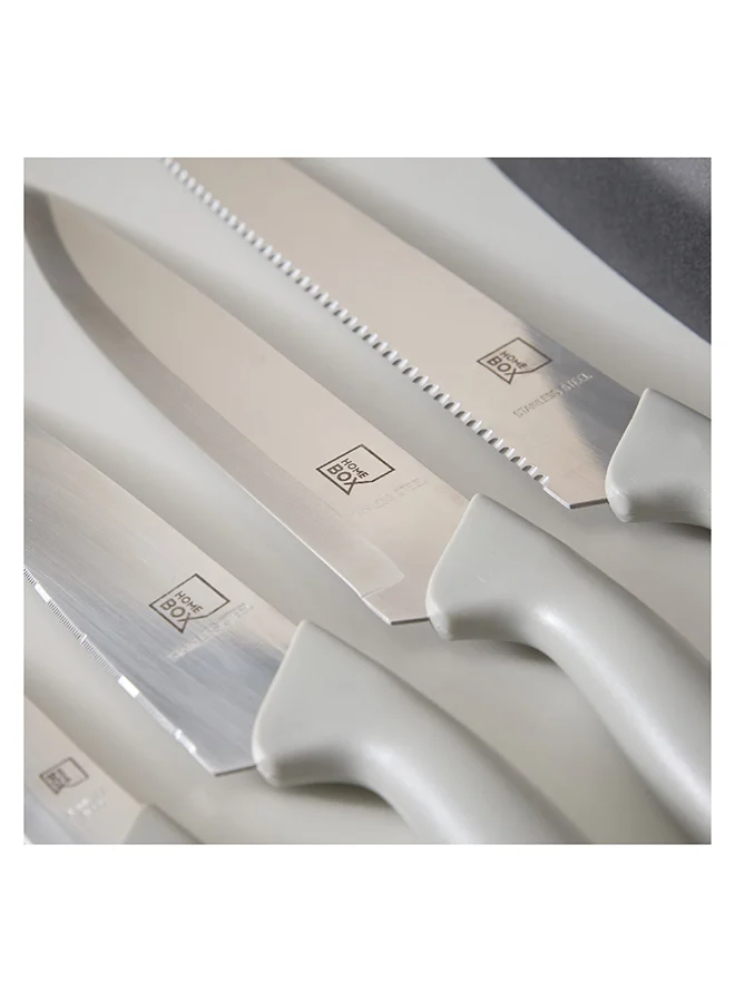 Home Box Atlanta 6-Piece Knife Block Set 29 x 8 x 18 cm