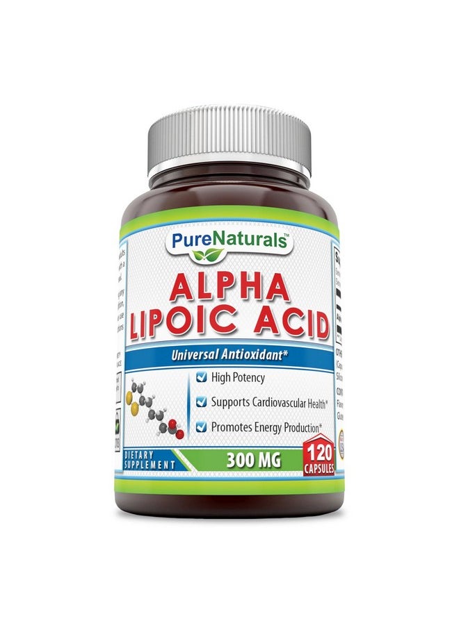 Pure Naturals Pure Naturals Alpha Lipoic Acid 300 Mg Capsules, 120Count *Supports Cardiovascular Health & Energy Production* 