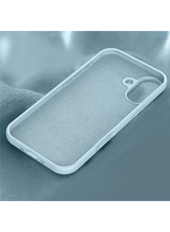 Silicone Protective Phone Case for iPhone 17 - Soft Anti-Scratch Microfiber Lining Ultra Slim Drop Protection Phone Cover - Sky Blue - Image 5