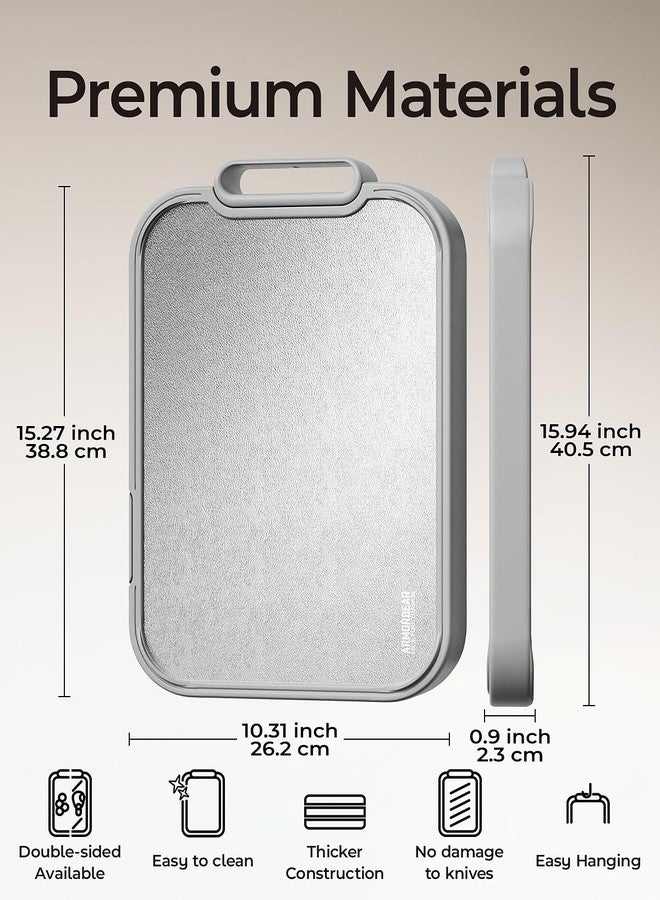Armorbear Titanium Cutting Board, Double Sided Wood Cutting Board for kitchen, Titanium & Sapele Large Chopping Boards, Ideal for Meat, Vegetables & Family Cooking - Image 2