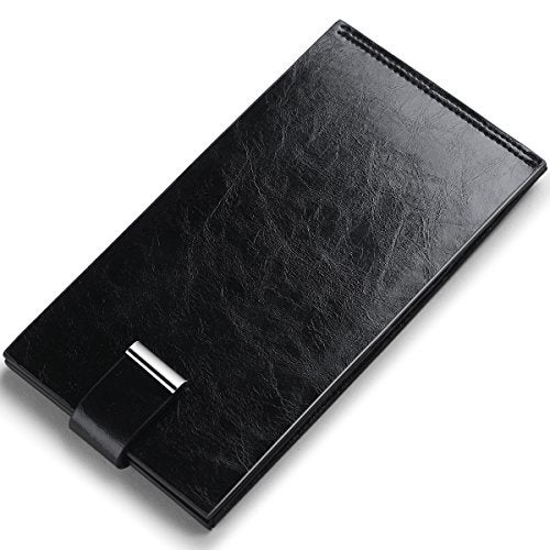 JEEBURYEE Womens Wallet RFID Blocking Multi Credit Card Holder Genuine Leather Long Bifold Clutch Travel Purse with ID Window Black - Image 4