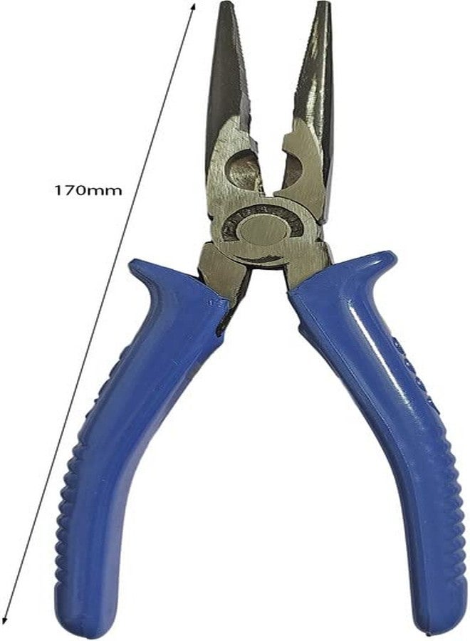 DUMDAAR Heavy duty Plier Blue 2in1 Screwdriver and Nose Plier set Hand Tool Kit - Image 2
