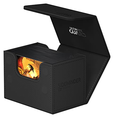 Ultimate Guard Sidewinder 80+, Deck Box for 80 Double-Sleeved TCG Cards, Black, Magnetic Closure & Microfiber Inner Lining for Secure Storage - Image 3