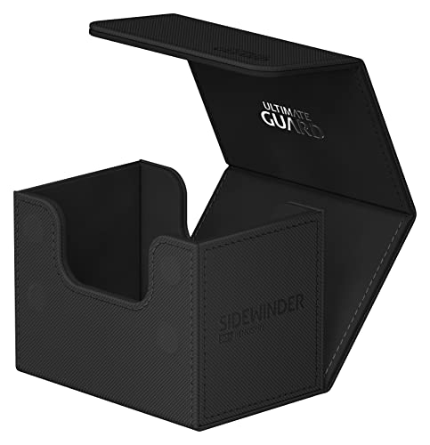 Ultimate Guard Sidewinder 80+, Deck Box for 80 Double-Sleeved TCG Cards, Black, Magnetic Closure & Microfiber Inner Lining for Secure Storage - Image 4