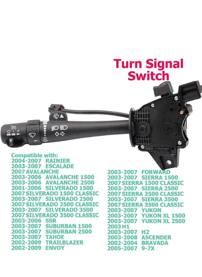 Topleo - Turn Signal Switch Wiper Dimmer Combination Multi-Function Switch Replacement for 2002-2009 Chevy Silverado Tahoe GMC Envoy Sierra Yukon Buick, 2002-2009 Trailblazer Escalade Envoy Replaces OE 12450067, D6299A, SW3792 - Image 1