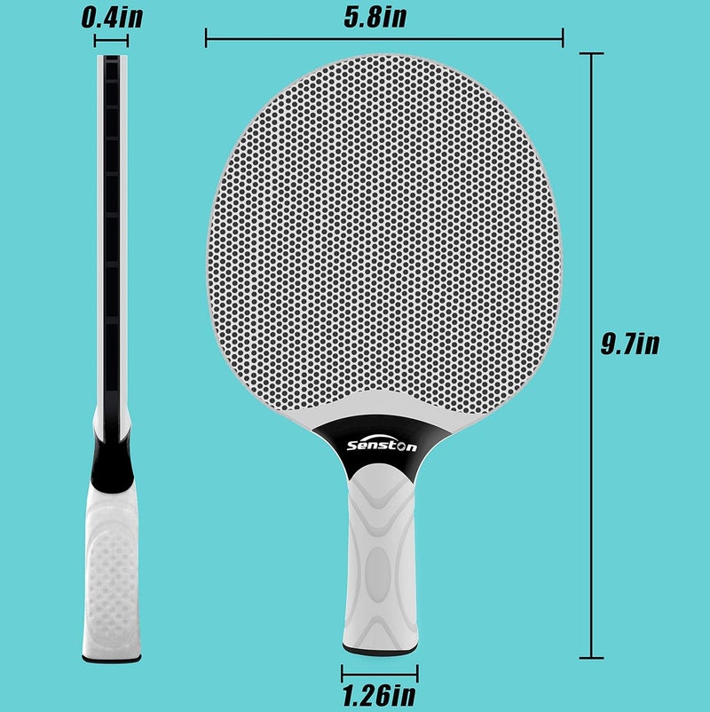 Senston Table Tennis Rackets Set, Professional Table Tennis Racket with 3 Balls, Composite Rubber Ping Pong Paddle Set - Image 5