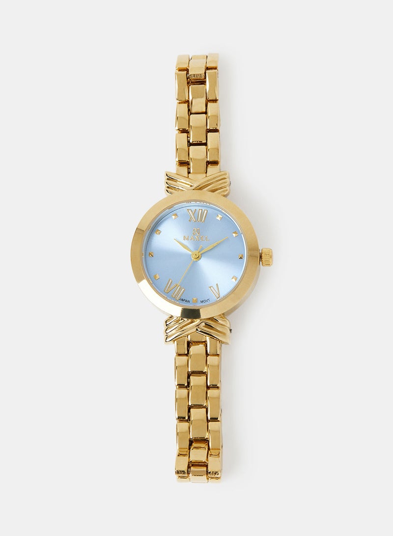 Maxel ساعة يد نسائية فاخرة مقاومة للماء بسوار تناظري MX510 - 28 مم - Image 1