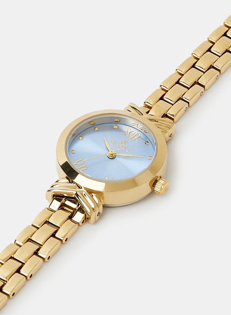 Maxel ساعة يد نسائية فاخرة مقاومة للماء بسوار تناظري MX510 - 28 مم - Image 2