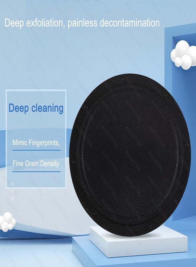 AUOCATTAIL 2 Pcs Black Round Exfoliating Washcloth Body Scrubber Back Exfoliating Wash Cloths Dead Skin Remover Cleaning Pores Reusable Exfoliating Mud Rubbing Artifact for Women Men - Image 3
