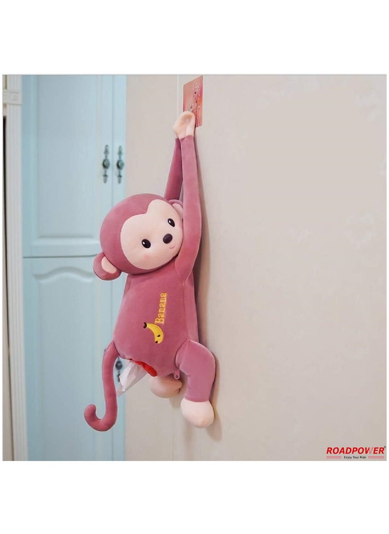 RoadPower - Car Tissue Box Cute Cartoon Soft Plush Napkin Tissue Paper Holder Portable Paper Package Case Car Seat Tissue Box Car Styling Accessories 2 Pack - Image 1