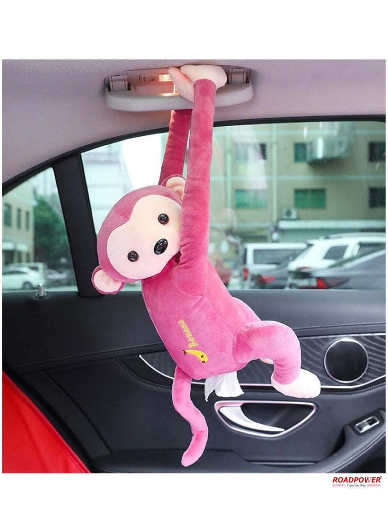RoadPower - Car Tissue Box Cute Cartoon Soft Plush Napkin Tissue Paper Holder Portable Paper Package Case Car Seat Tissue Box Car Styling Accessories 2 Pack - Image 1