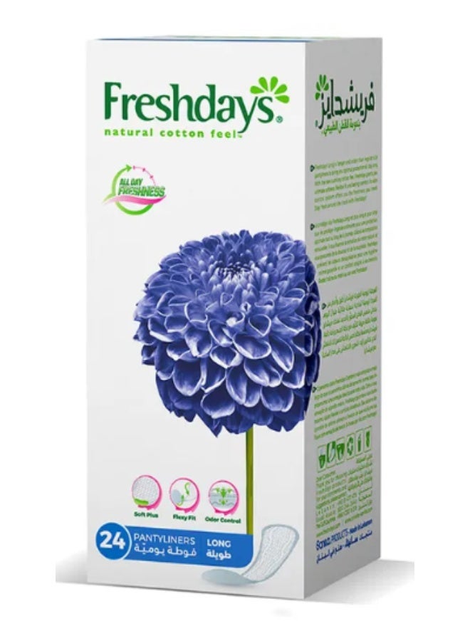 Freshdays Daily Liners Long 24 Pads – Pack of 1- Lightweight & Comfortable Protection - Image 1