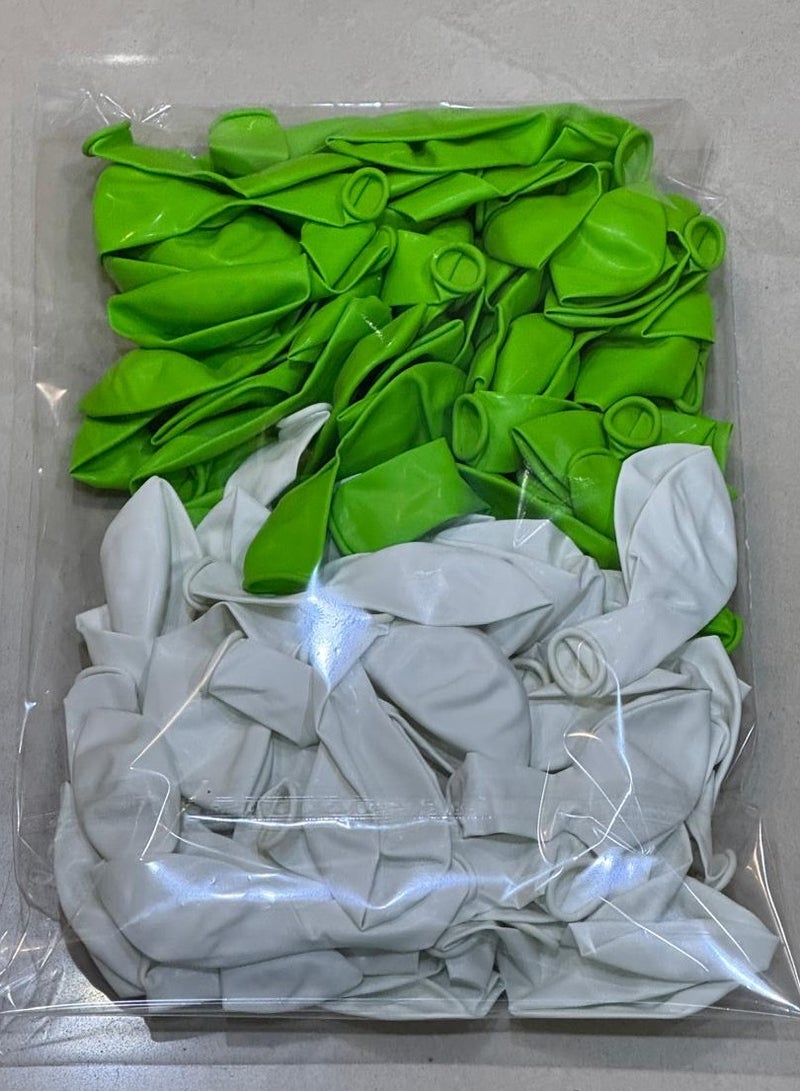 SFMW White and green balloons, for parties, holidays, occasions, and National Day, 10 inches - Image 4