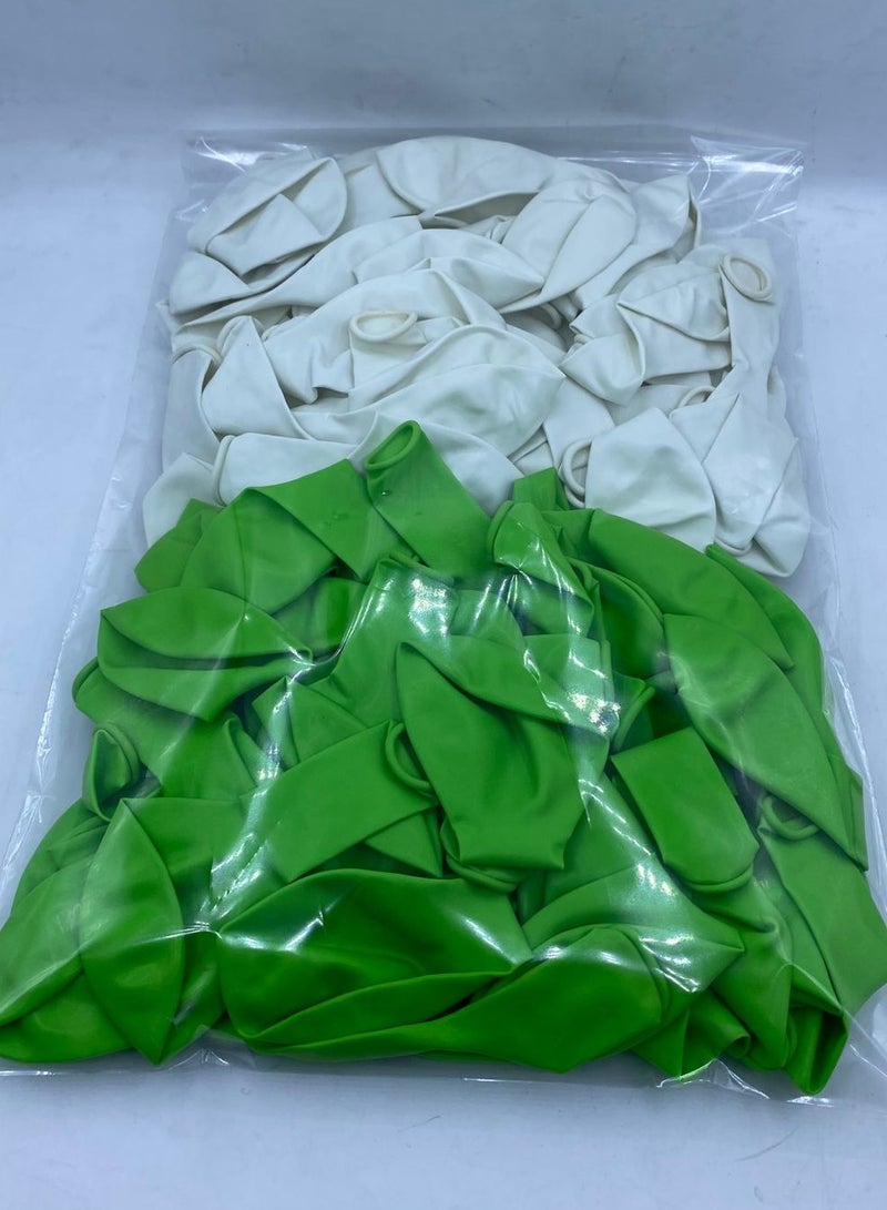 SFMW White and green balloons, for parties, holidays, occasions, and National Day, 10 inches - Image 3