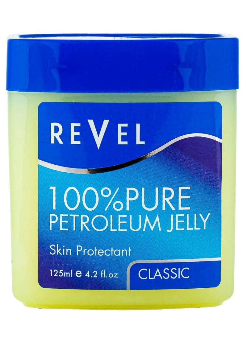Revel Skin Care, Classic 100% Pure Petroleum Jelly 125ml, Skin Care, Skin Protectant, Softens, Soothe, Moisturize, Bath & Body, Beauty, Blue