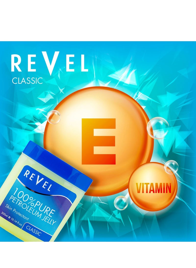 Revel Skin Care, Classic 100% Pure Petroleum Jelly 125ml, Skin Care, Skin Protectant, Softens, Soothe, Moisturize, Bath & Body, Beauty, Blue