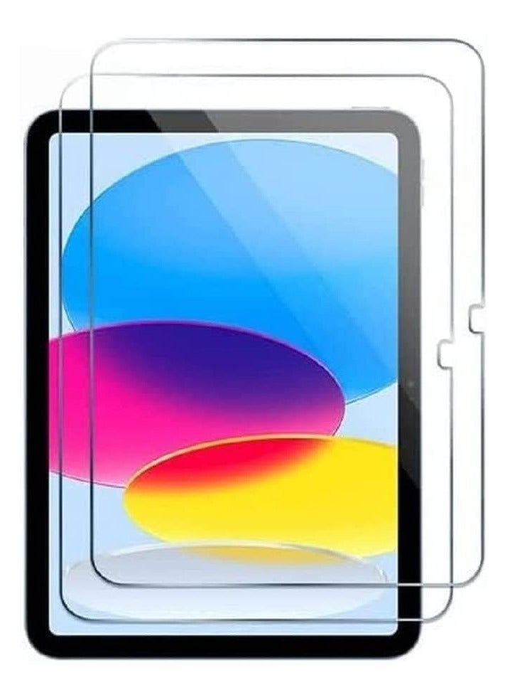 DUSALA Screen protector for iPad 10.9 inch 2022 10th Generation Edge to Edge Full Screen Coverage Anti Scratch Tempered Glass 2 Pack - Image 1