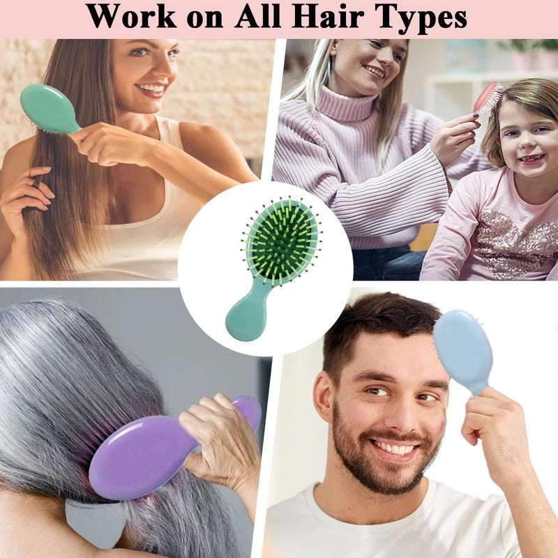 Mini Air Cushion Comb: 14 * 6 * 3CM Gentle Scalp-Massaging Teeth - Ergonomic Non-Slip Handle Portable Hair Comb for Travel Daily Use Adults Kids - Image 4