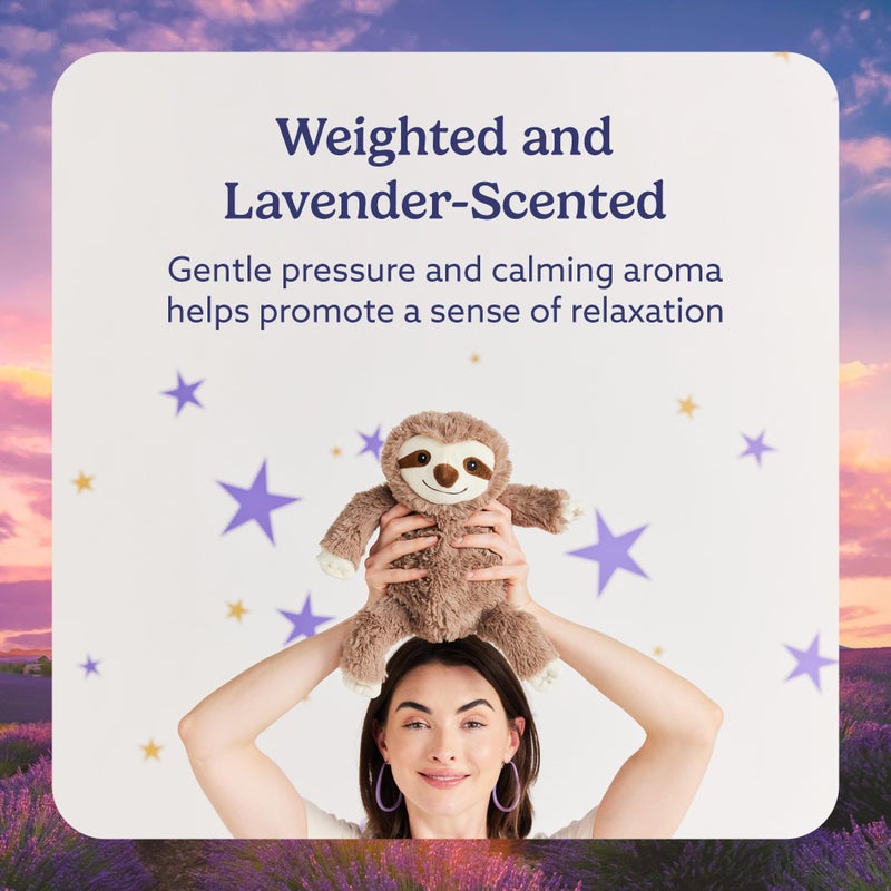 warmies Microwavable & Weighted Stuffed Animals, Sloth - Heated Stuffed Animal Plushie for Warmth & Comfort - Cute Soft Plush Toys for Boys, Girls, Babies & Toddlers - Image 3
