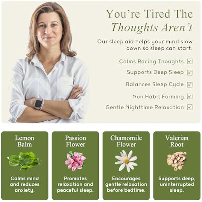 M.D. Blend Sleep - Natural Sleep Aids for Adults with l theanine Supplement, Ashwagandha, Magnesium, Valerian Root, Melatonin - Non-Habit Forming Formula for Rejuvenating - 30 Capsules (Pack of 1) - Image 3