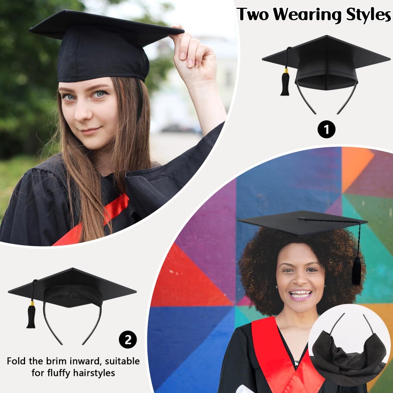 UQM Graduation Cap Headband, Anti-fall Grad Cap Headband Hat Accessories for Graduates Students, Keeps Hairstyle Fixed - Image 4