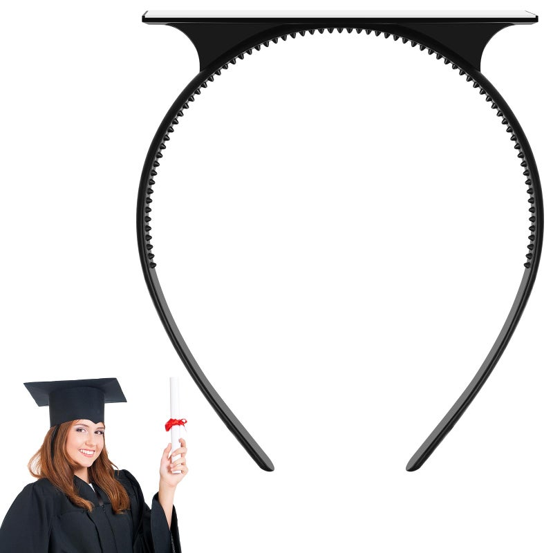 UQM Graduation Cap Headband, Anti-fall Grad Cap Headband Hat Accessories for Graduates Students, Keeps Hairstyle Fixed - Image 1