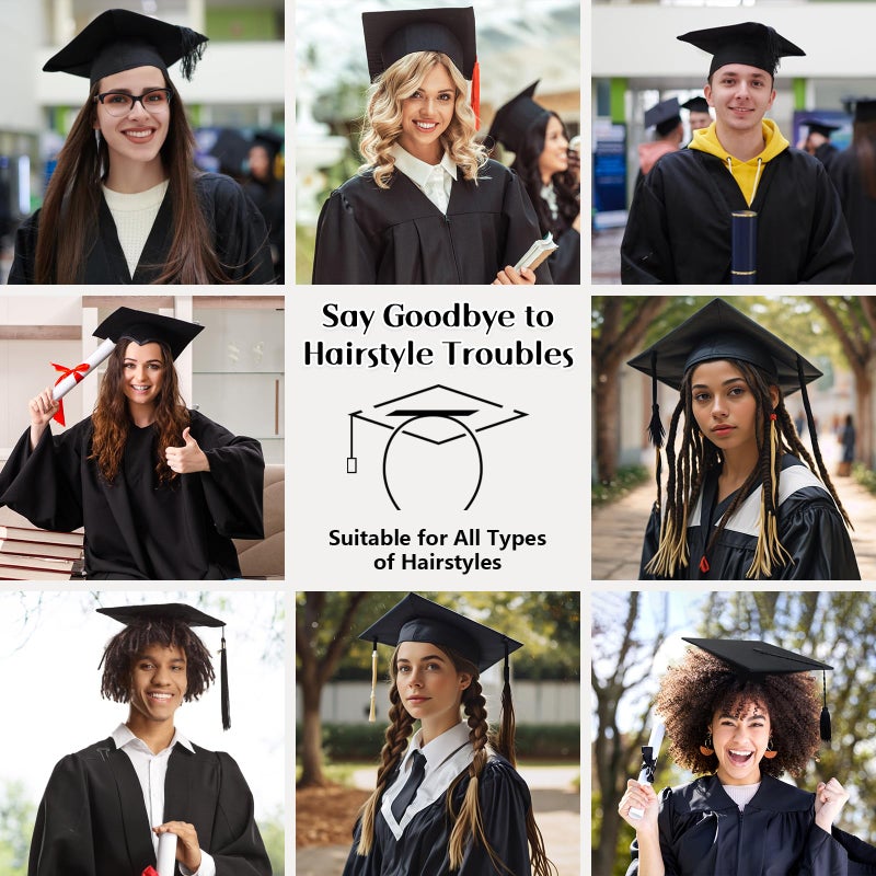 UQM Graduation Cap Headband, Anti-fall Grad Cap Headband Hat Accessories for Graduates Students, Keeps Hairstyle Fixed - Image 5