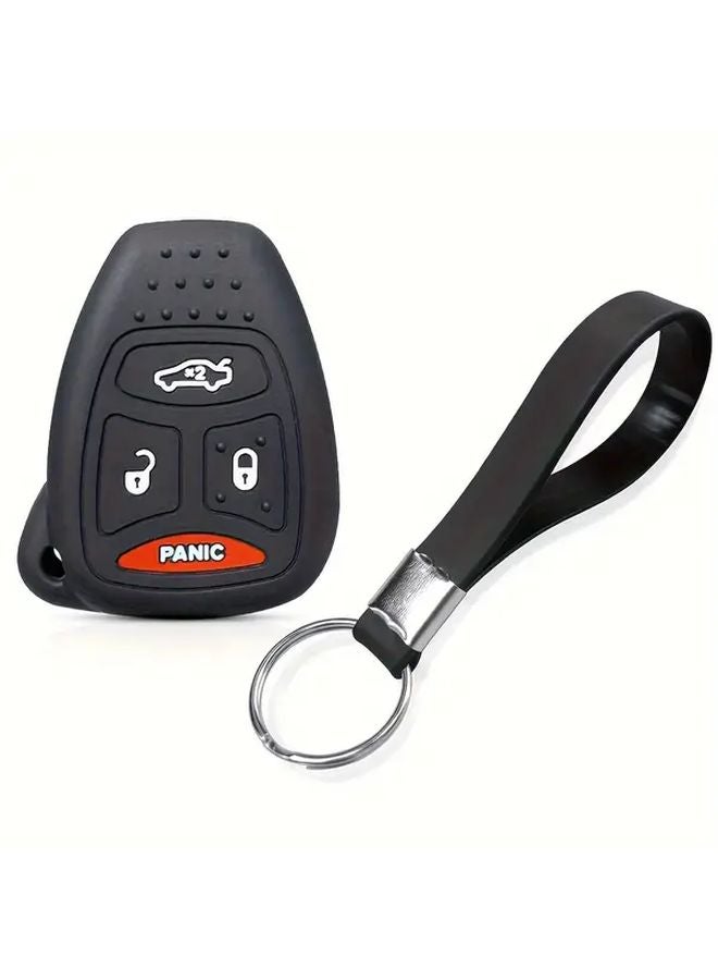 Black Silicone Keyless Remote Fob Holder Case For Dodge Chrysler Jeep - Image 5